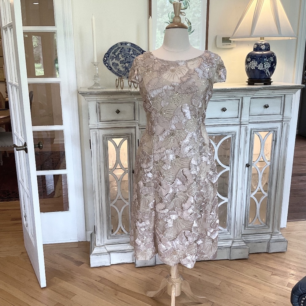 Alex Evenings Embroidered Cocktail Dress NWOT